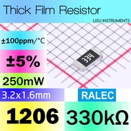 330k 1206 ±5% SMD Thick Resistor 330k 334 RTT06334JTP RALEC