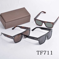 Retro TOM Sunglasses Ford TF711 Sheet Polarized Sunglasses Generous Thick Frame Live Glasses Cross-B