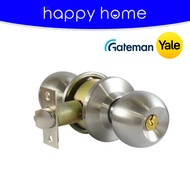 New Yale Gateman Cylindrical Door Knob - Stainless & Antique Brass