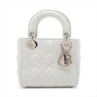 Dior Lady Dior Mini Cannage in white PHW