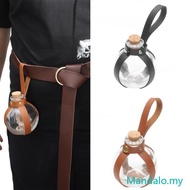 MEET Dark Magical Potion Bottle Medieval Glass Bottle Cork Potion Bottle with Cork Stopper for Hallo