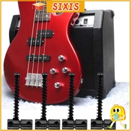 SIXIS ​4PCS Electric Guitar Bass Bridge Saddles​, ​Black ​Spring Screws​ ​Electric Bass Compensated 