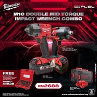 Milwaukee M18™ Double Mid Torque Impact Wrench Combo