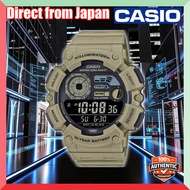Casio Collection Men’s Digital Watch Sand Color WS-1500H-5BVEF with Resin Case and Strap. Strap.【Dir