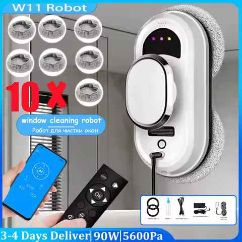 5600Pa Vacuum Cleaner Robot Remote Control Window Cleaning Robot MEMS Path-clean Sensor Silent Windo