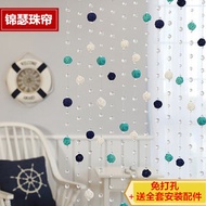 Tirai Manik Kristal Tirai Partition Tirai Pintu Masuk Ruang Tamu Bilik Tidur Fengshui Tirai Gantung Nordic Kreatif Rotan