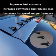 LJF 10Pcs Rear Roof Shark Fins Spoiler Wing Kit Universal Car Roof Spoiler Bumper Spoiler Shark Fin 