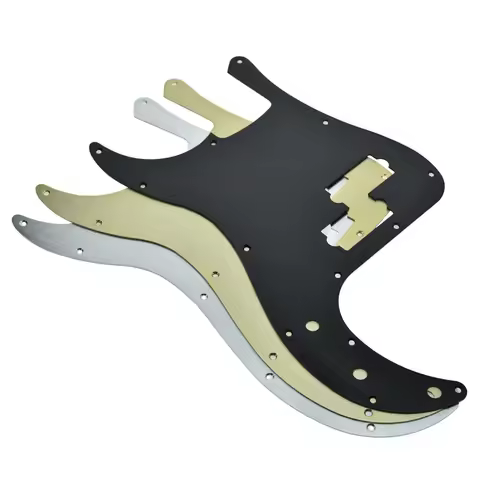 KAISH 13-Hole Metal Aluminium Anodized Precision Lefty P Bass Modern Style Standard Pickguard Fits A