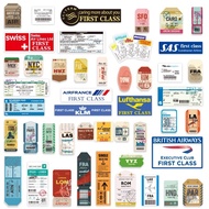 Travel Aviation Label Stickers Unique Retro Literary Business Boarding Pass Luggage Trolley Case Ska