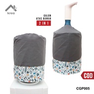 Grey Gallon Cover 2 in 1 Top and Bottom Gallon CGP005