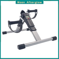 Moon Afterglow Folding Pedal Exercise Bike Foldable Pedal Exerciser Steel Digital Display Hand Foot Pedal Trainer for Gym Fitness Home