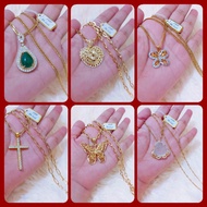 10k Gold Necklace for women ( BIG PENDANT NECKLACE ) Box