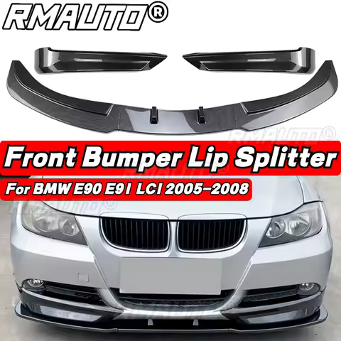 5Pcs E90 Car Front Bumper Lip Splitter Diffuser Body Kit Spoiler Bumper Guard Protector for BMW 3 Se