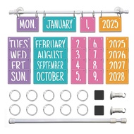 For Classroom Decor Calendar Bulletin Board Set Colorful Flip Calendar with Holder Includes 54 Date