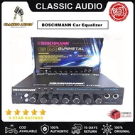 BOSCHMANN Car Equalizer By Classic Audio- SHD 7 Band Professional Parametric Graphic Equalizer/Low Pass X-Over Car Equalizer Gun Metal/ Subwoofer Output EQX 1088BT(Original)