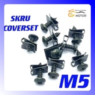 10PCS M5 SCREW+CLIP SET ORIGINAL COVERSET COVER SET TRADE KASAR M5 SCREW SKRU + CLIP