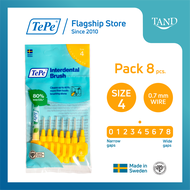 แปรงซอกฟัน รุ่นออริจินอล ขนนุ่ม ขนาดหัวแปรง 0-6 (ISO) (แพ็ค 8 ชิ้น) TePe® Interdental Brush Original