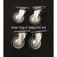 4" Trolley Cart Wheels 1 Set Contains 4 Wheels Live All