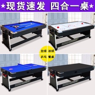 4 in 1 7-ft Multifunctional flip table indoor black 8 pool table, tennis ice hockey four-in-one conference