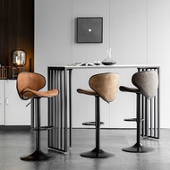 S/🔔Bar Chair Bar Stool Bar High Chair Backrest Light Luxury Bar Chair Modern Simple Adjustable High Stool Household ALIV