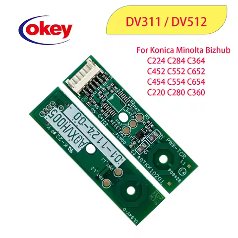 4pcs DV311 DV512 Developer Unit Chip For Konica Minolta Bizhub C224 C284 C364 C454 C554 C220 C280 C3