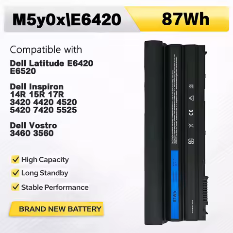 PowerHub M5Y0X Laptop Battery For Dell Latitude E6420 Inspiron 14R 15R 3420 4420 5420 7420 Vostro 34