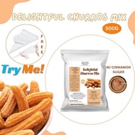 RACB Delightful Churros Mix 500G with Cinnamon Sugar & Free Piping Bag Crispy Golden Churros