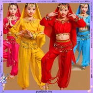 Ready Stock 7pcs Kids&Adult Chiffon Belly Dance Dress Gypsy Women Halloween Costume