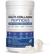 Collagen Peptides Powder for Hair, Skin, Nails, Joints & Digestion – Multi-Collagen Types I, II, III