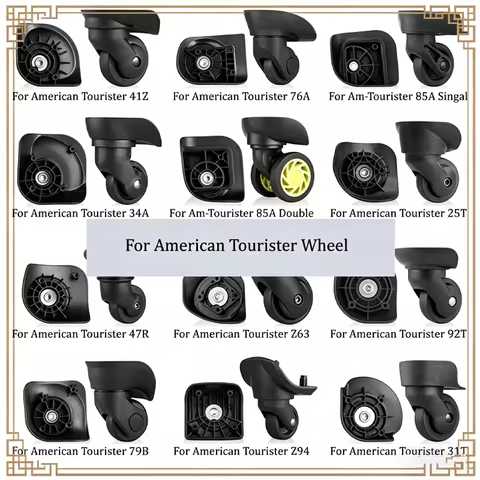 For American Tourister Travel Luggage Swivel Castors Universal Wheel Roller Trolley Case Silent Suit