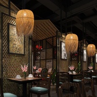 [vaklnas] Bamboo Pendant Light Lamp Shade Lighting Fixtures Hanging Decorative Ceiling Lamp for Apartment Kitchen Home Restaurant Decor