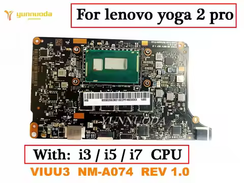 VIUU3 NM-A074 for Lenovo YOGA 2 PRO Laptop motherboard With i3 I5 i7 CPU 4G 8GB RAM tested good