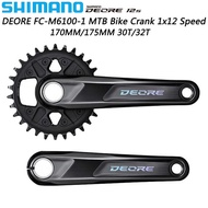 ✓ SHIMANO Deore Fc-M6100-1 1X12 Speed Crankset 170Mm 175Mm 30 32T Para Sa Mountain Bike Crank Bb52 B