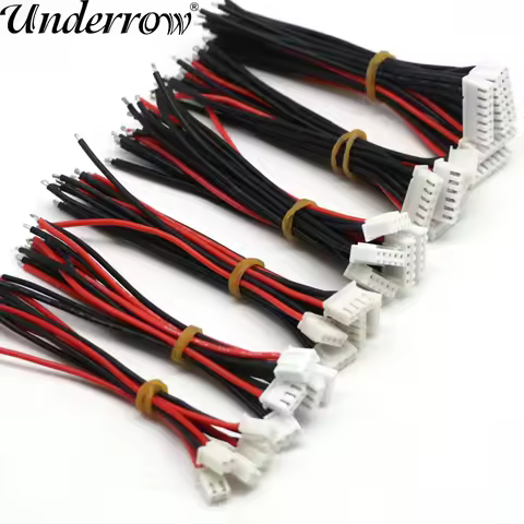 5pcs/lot Super Soft 100mm Plug Wire 1S 2S 3S 4S 5S 6S Lipo Battery Balance Charger Cable IMAX B6 Con