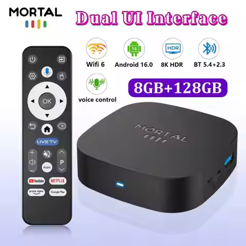 T1+ Android16.0 8K HDR10+ Smart TV Box RK3518 128G Dual Wifi BT5.0 Set Top Box Media Player with Goo