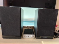SMSL(雙木三林) 迷你座檯式 多合一 USB 電腦聲卡 | RCA 擴音機 / 耳擴 SAD-25 + Sony SS-CBX20 書架喇叭 Speaker System with Amplifi