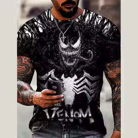 Summer 3d Printed Marvel Venom Kids Adults T-Shirt Clothing Casual T-Shirt Trendy Fashion Cool Boys 