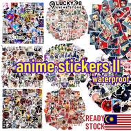 Anime Sticker One Piece Spy X Family Jujutsu Kaisen Demon Slayer Stiker Manga Comic Waterproof Wall 