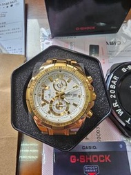 CASIO Edifice watch for men or women  EFR-539BK 100% actual photos of our customer's order  Color: gold Material: stainless