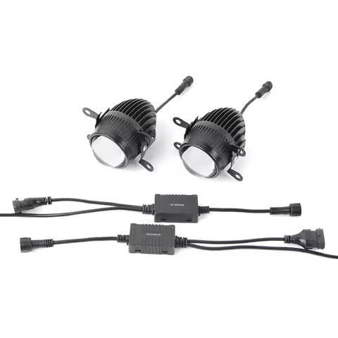 Universal H11 Fog Light 3 colors White Yellow Warm White Bi Led Projector Lens High/low beam Mini Fo