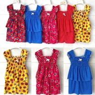 12_18kg💥Sale 5 Bộ quần áo dún viền ren vạt xòe bé gái 2-5 tuổi.Đồ đi học bé gái. Đồ bộ mùa nóng cho