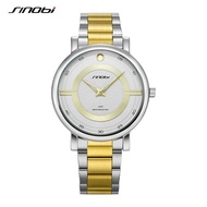 SINOBI Top Brand Luxury Men Quartz Watches Men Fashion Sports Watches Waterproof Stainless Steel Business Male Wristwatch Clock SYUE