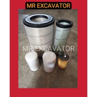 Kobelco SK SK330 SK330-8 SK350 SK350-8 J08 Excavator Services Filter Set Oil Diesel Fuel Minyak Angi