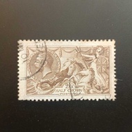 G1827 Great Britain 1918 2s6d Pale Brown Seahorse Sg415a Used Stamps