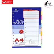 UNICORN Paper Index Divider A4 | 10 Colours Tab | 160gsm Hard Card board | Documents Filing Index Di