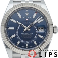 勞力士 Sky-Dweller Jubilee 藍色腕錶 336934，附原廠錶盒、保固卡，18K 白金/不鏽鋼材質，男士腕錶，藍色錶盤，拋光處理，成色極佳 [二手]