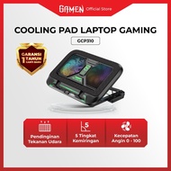 GAMEN Cooling Pad Laptop Gaming GCP310 Kipas 2 Inti 100 Level Fan Speed 3900 RPM Silent dengan Phone