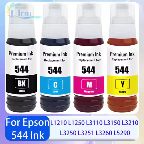 T544 544 Ink Bottle 544 Refill Kit Fit For Epson EcoTank L1110 L1210 L1250 L3110 L3150 L3210 L3250 L