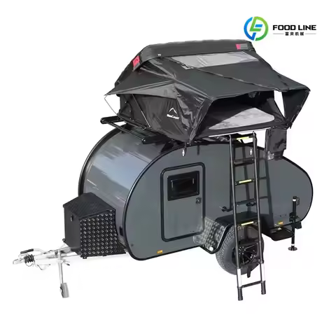 Customized Luxury 4x4 Aluminum Mini Camper Trailer Waterproof Foldable Sleeps 1 2 Persons Export New