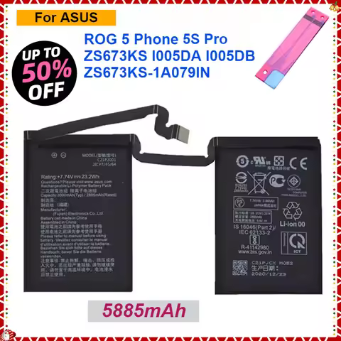 5885mAh C21P2001 Battery for ASUS ROG 5 Phone 5S Pro ZS673KS I005DA I005DB ZS673KS-1A079IN